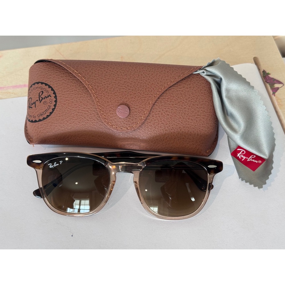Ray-Ban Hawkeye RB 2298 1292/M2 Tortoise Polarized Sunglasses Made in Italy